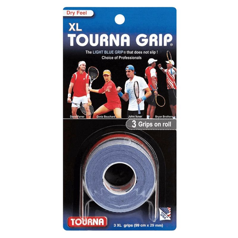 Tourna Grip XL 3 Pack Dry Feel (Blå)
