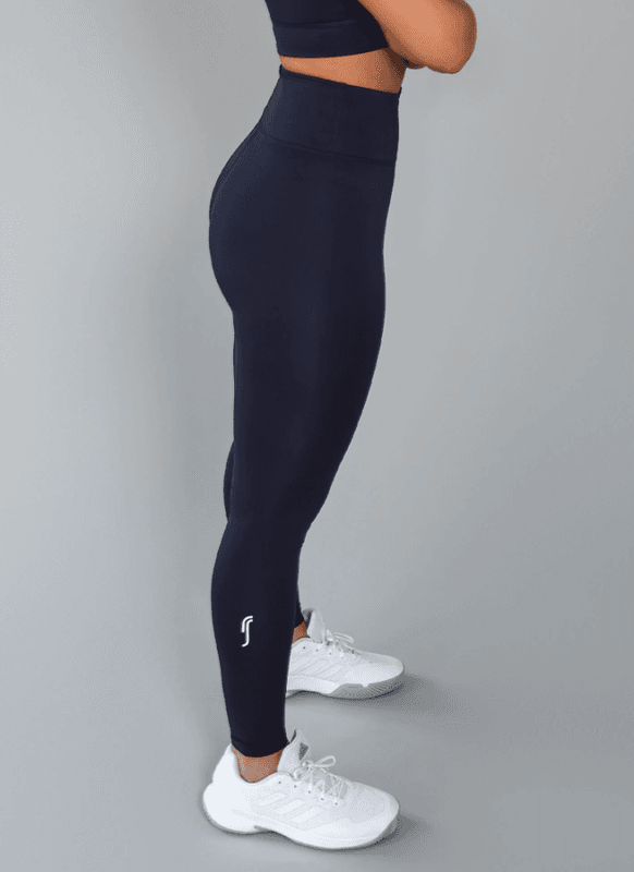 RS Women's Stretch Back Pocket Tights (Navy / White)