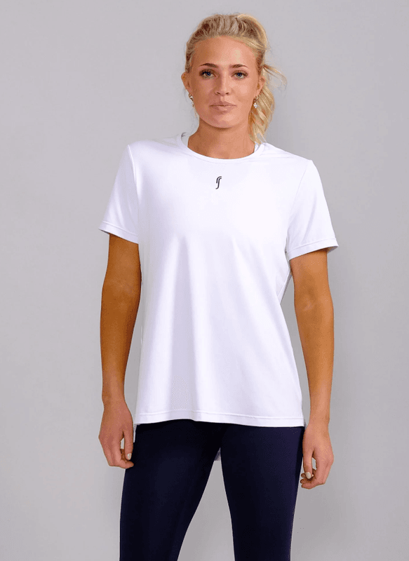 RS Women's Performance Relaxed Tee (White / Black)
