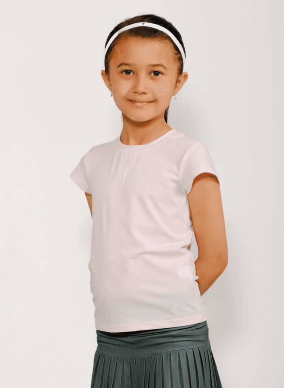 RS Girl's Performance Top - Mesh (Light Pink / White)