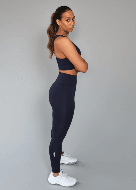 RS Women's Stretch Back Pocket Tights (Navy / White)